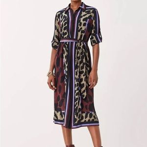 Diane von Fürstenberg silk shirt dress - like new